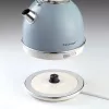 Ariete 2877 hervidor de agua Vintage, 1,7 l, inalámbrico, azul, 1,7 l, 2000 W, azul claro, indicador de nivel de agua, inalámbrico, filtración