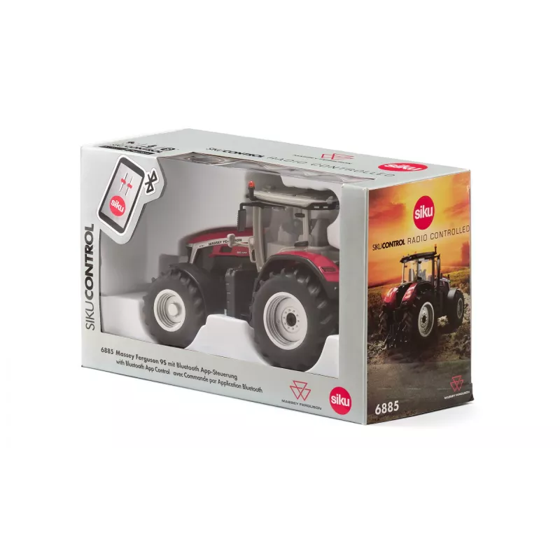 Vehículo RC Siku Massey Ferguson 9S control por app Bluetooth – tractor a escala, controlado por app, recargable