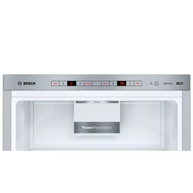 Bosch Serie 6 KGE398IBP frigorífico combi, 343 l (249 l frigorífico / 94 l congelador), clase energética B, 201 cm, puerta reversible, acero inoxidable