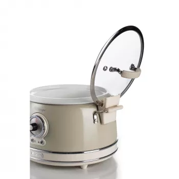 Ariete 2904 Olla arrocera – Olla arrocera eléctrica con cubeta de cerámica – Sushi casero – Multicocina – Vintage Line – 3,5 L – 650 W – Beige