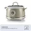 Ariete 2904 Olla arrocera – Olla arrocera eléctrica con cubeta de cerámica – Sushi casero – Multicocina – Vintage Line – 3,5 L – 650 W – Beige