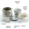 Ariete 2904 Olla arrocera – Olla arrocera eléctrica con cubeta de cerámica – Sushi casero – Multicocina – Vintage Line – 3,5 L – 650 W – Beige