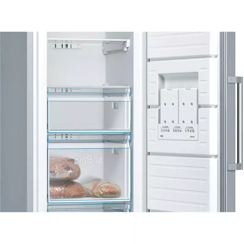 Congelador Bosch Serie 4 GSN36VLEP — 242 l, NoFrost, clase E, 39 dB, acero inoxidable