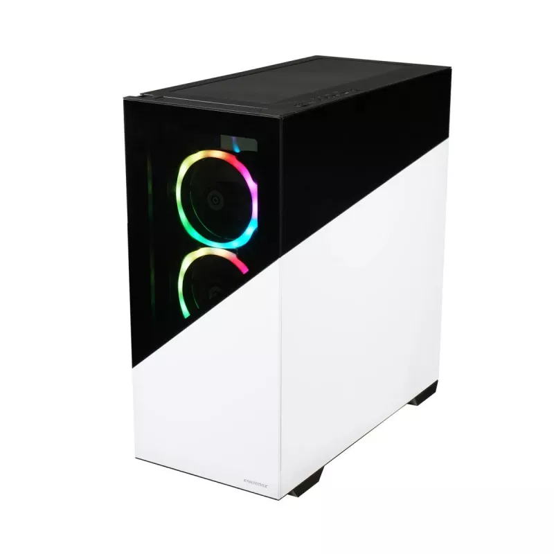 ENERMAX Caja de PC - Enermaxk8 ARGB Cristal Templado Semitorre - Blanca