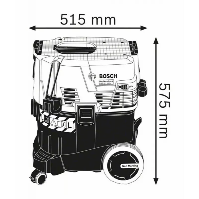 Bosch GAS 35 L SFC+ Professional Negro, Azul 1200 W