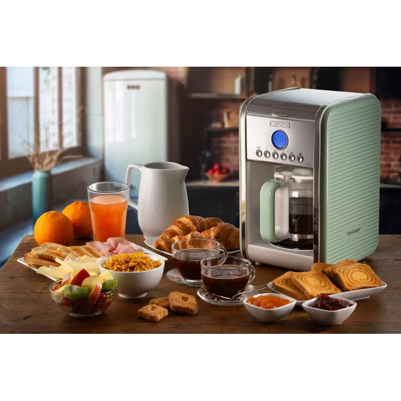 Cafetera de filtro ARIETE 1342/04 — 12 tazas, 2,9 kg, verde