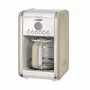 Ariete 1342 Cafetera americana, jarra de cristal templado, hasta 12 tazas, temporizador programable 24 horas, pantalla LCD, apagado automático, 2000 W, plástico, Beige