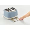 Tostadora Ariete 156 4 rebanadas Vintage, 1600 W, 6 niveles de tostado, acero inoxidable lacado en azul pastel, sin cestas para sándwich. Azul