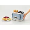 Tostadora Ariete 156 4 rebanadas Vintage, 1600 W, 6 niveles de tostado, acero inoxidable lacado en azul pastel, sin cestas para sándwich. Azul