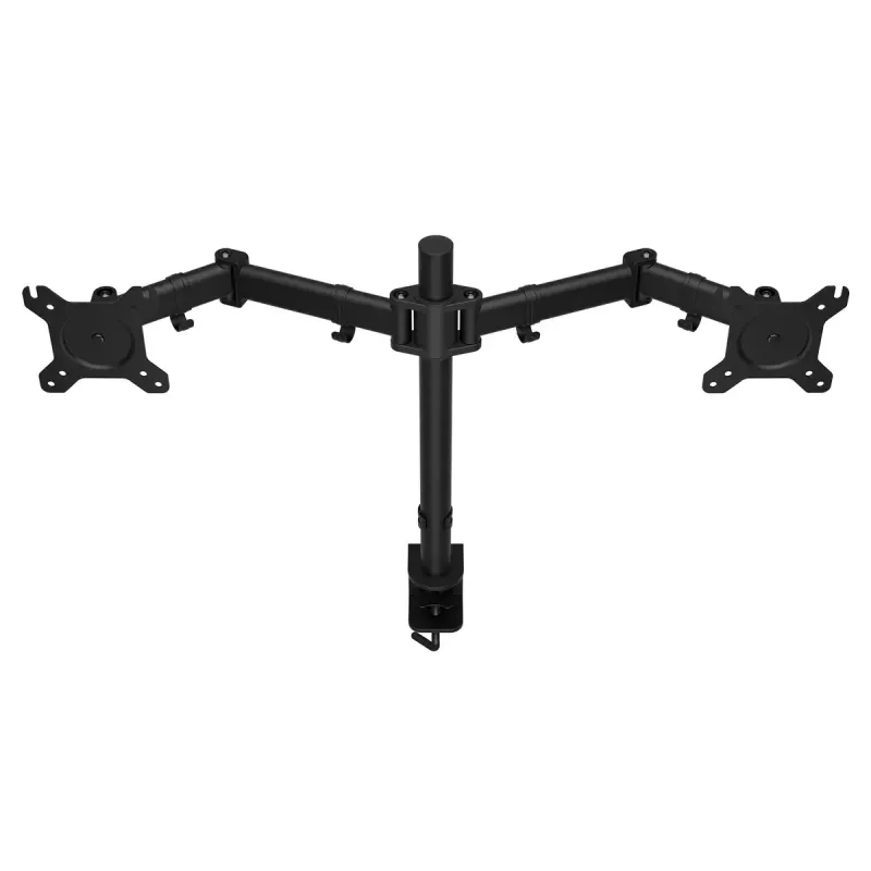 Soporte para monitor ENDORFY Atlas Double para 2 pantallas 68,6 cm (27 inch), pinza, VESA 75x75–100x100, máx. 8 kg por pantalla, negro