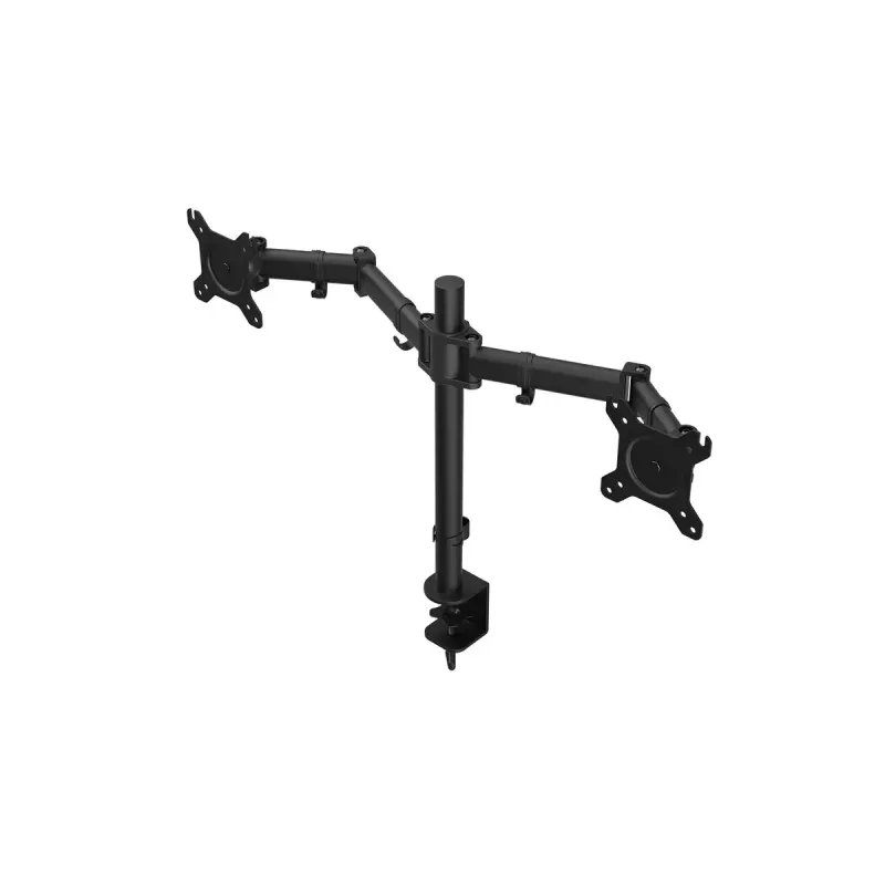 Soporte para monitor ENDORFY Atlas Double para 2 pantallas 68,6 cm (27 inch), pinza, VESA 75x75–100x100, máx. 8 kg por pantalla, negro