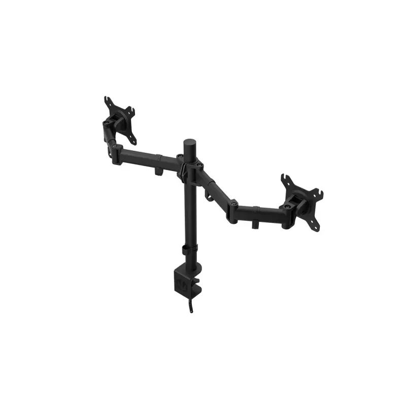 Soporte para monitor ENDORFY Atlas Double para 2 pantallas 68,6 cm (27 inch), pinza, VESA 75x75–100x100, máx. 8 kg por pantalla, negro
