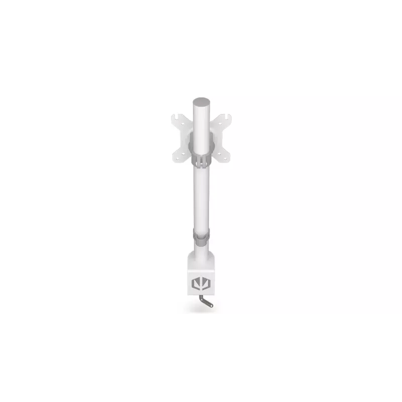 Soporte para monitor ENDORFY Atlas para pantallas de 27 inch (68,6 cm), soporte de mesa con pinza, VESA 75x75–100x100, carga máx. 8 kg, blanco
