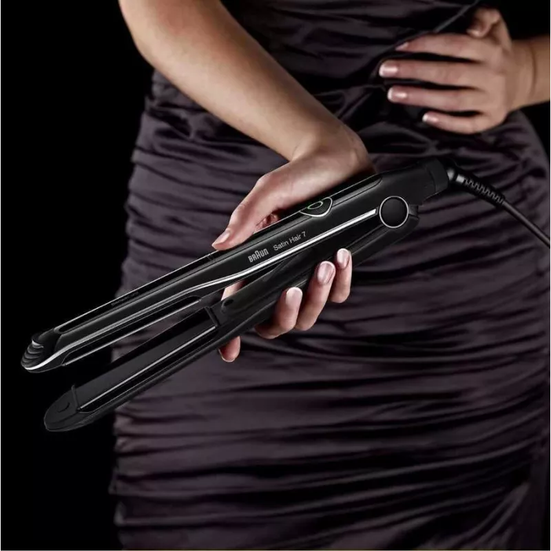 Plancha de pelo Braun Satin Hair 7 SensoCare ST780 Warm Negro 2 m