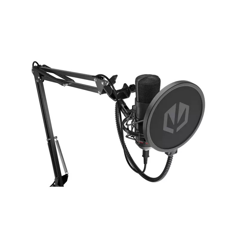 Micrófono para PC ENDORFY Solum — micrófono USB-C con cable, cardioide, 16 bits/48 kHz, 18–21000 Hz, soporte de mesa, cable de 2,9 m, salida para auriculares, filtro antipop