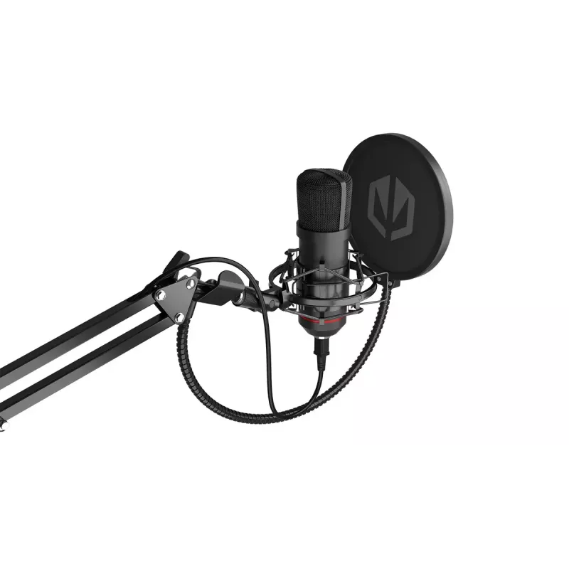 Micrófono para PC ENDORFY Solum — micrófono USB-C con cable, cardioide, 16 bits/48 kHz, 18–21000 Hz, soporte de mesa, cable de 2,9 m, salida para auriculares, filtro antipop