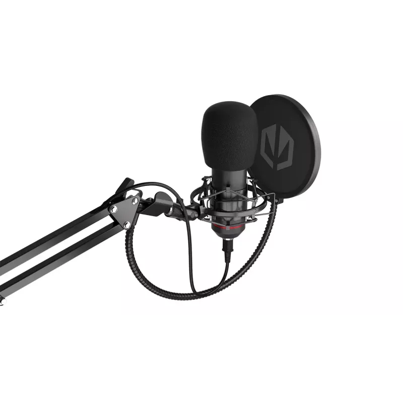 Micrófono para PC ENDORFY Solum — micrófono USB-C con cable, cardioide, 16 bits/48 kHz, 18–21000 Hz, soporte de mesa, cable de 2,9 m, salida para auriculares, filtro antipop