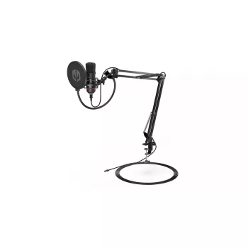 Micrófono para PC ENDORFY Solum — micrófono USB-C con cable, cardioide, 16 bits/48 kHz, 18–21000 Hz, soporte de mesa, cable de 2,9 m, salida para auriculares, filtro antipop