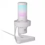 Micrófono para PC ENDORFY AXIS Streaming White — USB, cardioide, 30–18 kHz, 192 kHz/24 bits, soporte de mesa, silenciamiento, salida de auriculares