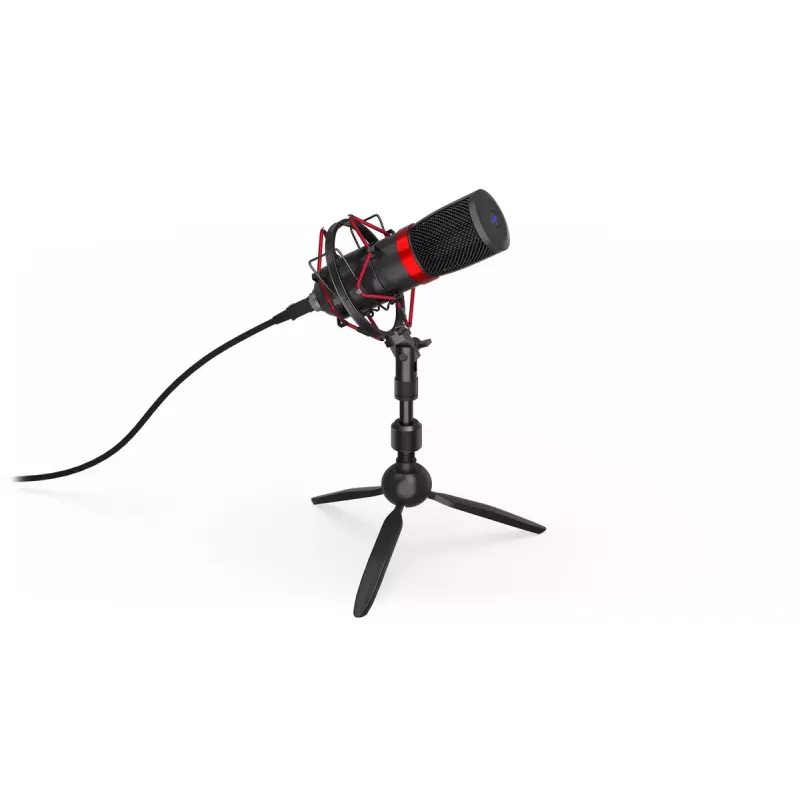 Micrófono para PC ENDORFY Solum Streaming T — cable USB, 24 bits/48 kHz, 18–21000 Hz, soporte de mesa, salida para auriculares, negro