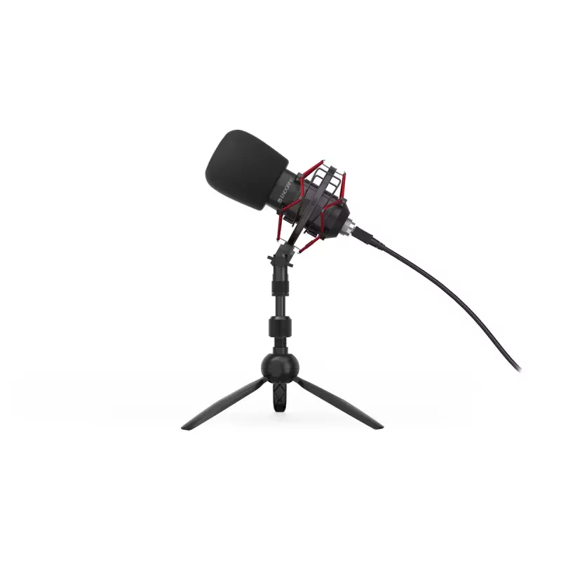 Micrófono para PC ENDORFY Solum Streaming T — cable USB, 24 bits/48 kHz, 18–21000 Hz, soporte de mesa, salida para auriculares, negro