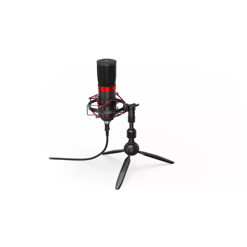 Micrófono para PC ENDORFY Solum Streaming T — cable USB, 24 bits/48 kHz, 18–21000 Hz, soporte de mesa, salida para auriculares, negro