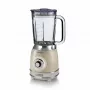 Ariete 583, batidora vintage con jarra de vidrio de 1,5 litros, 4 cuchillas de acero inoxidable, 4 velocidades + pulse, 1000 vatios, beige
