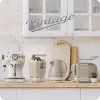 Ariete 583, batidora vintage con jarra de vidrio de 1,5 litros, 4 cuchillas de acero inoxidable, 4 velocidades + pulse, 1000 vatios, beige