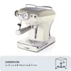 Cafetera espresso Ariete 1389 Vintage - cafetera espresso para café molido o cápsulas ESE, en color beige pastel