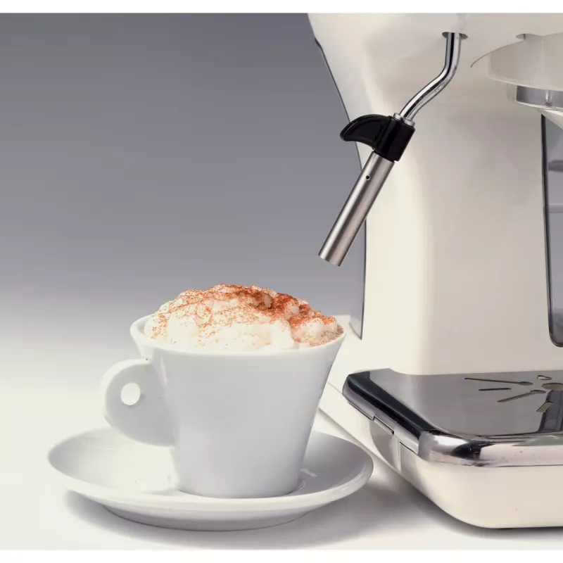 Cafetera espresso Ariete 1389 Vintage - cafetera espresso para café molido o cápsulas ESE, en color beige pastel