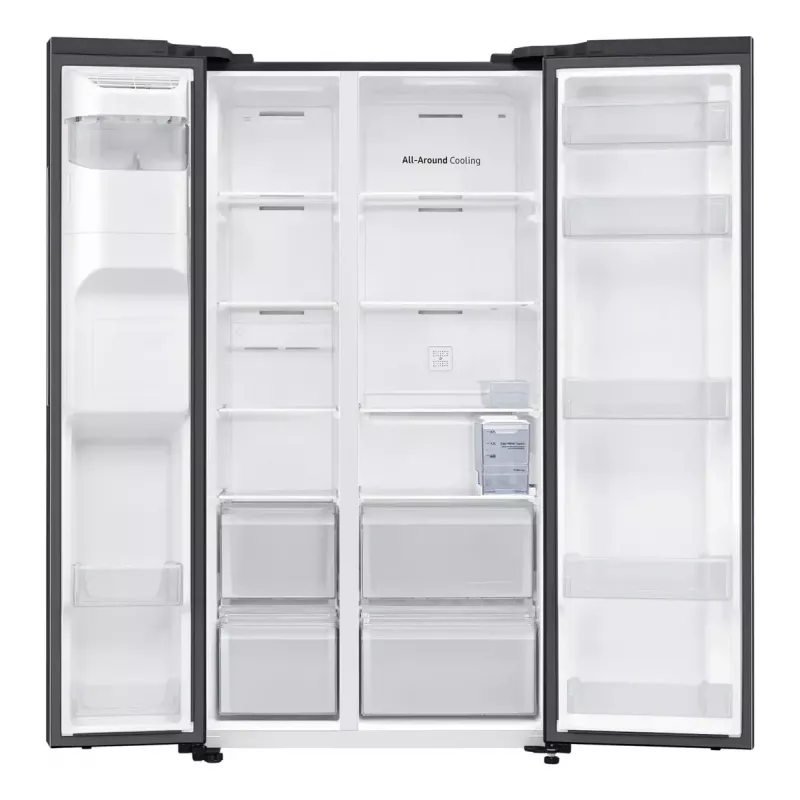 Frigorífico side-by-side Samsung RS64DG5303B1 de libre instalación 628 L negro, acero inoxidable