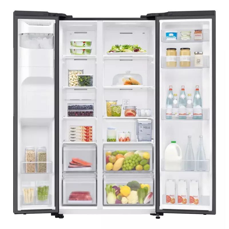 Frigorífico side-by-side Samsung RS64DG5303B1 de libre instalación 628 L negro, acero inoxidable