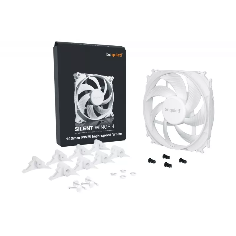 Ventilador para carcasa de PC be quiet SILENT WINGS 4 | 140mm PWM high-speed White 14 cm 1 ud.