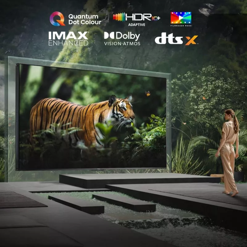 Hisense 85UXNQ televisor QLED 4K Ultra HD de 215 cm (85 pulgadas), 120 Hz, AMD FreeSync, triple sintonizador, negro