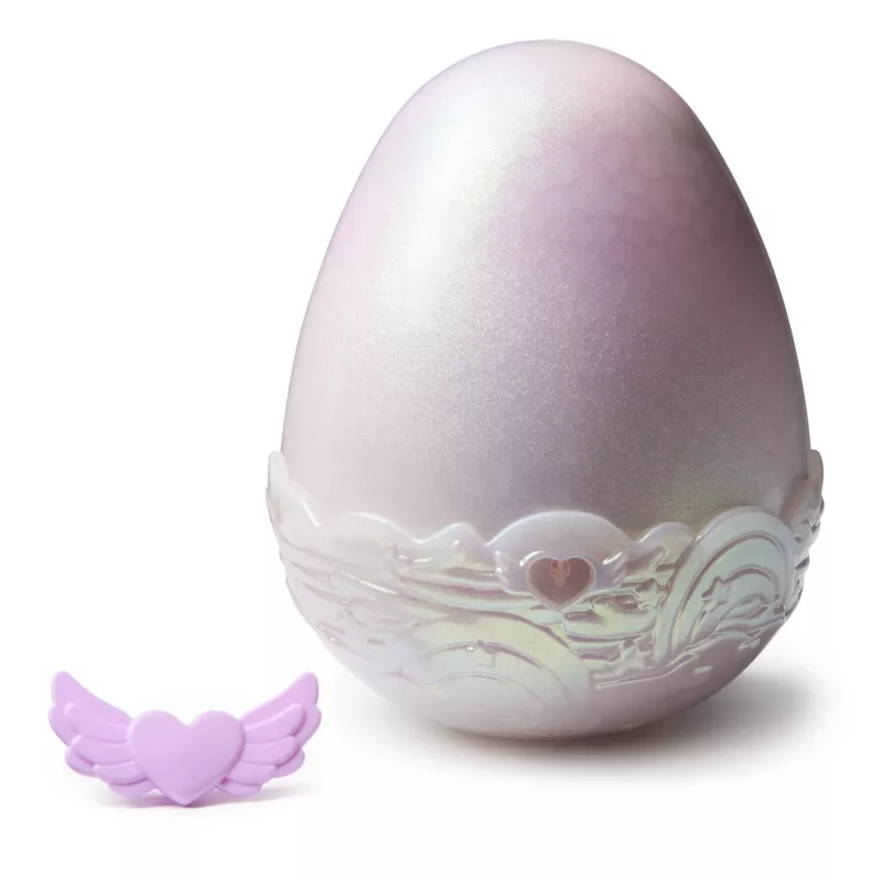 Hatchimals Alive Mystery Hatch Pufficorn Spinmaster pila AA rosa blanco
