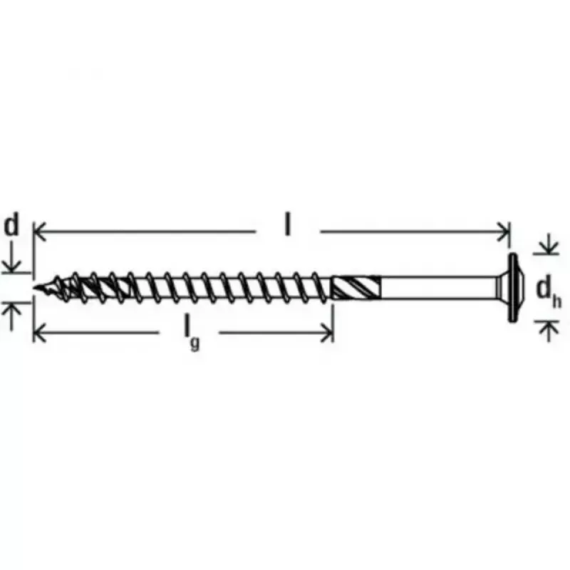 Tornillo para madera FISCHER PowerFast II 10,0x100 mm Cabeza plana TX galvanizado