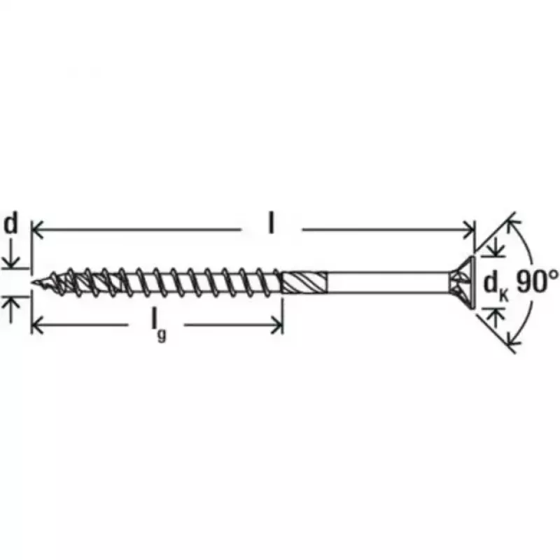 Tornillo para madera FISCHER PowerFast II 8,0 x 220 mm Cabeza avellanada TX galvanizado
