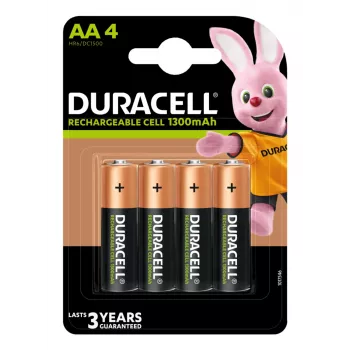 Duracell 4 LR06 1300mAh Batería recargable de níquel-metal hidruro (NiMH)
