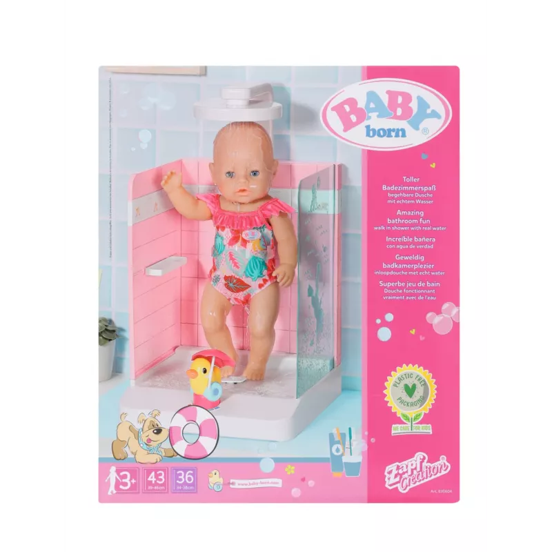 Bañera para muñecos BABY born Bath Walk in Shower edad recomendada 3 años