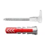 Set de ganchos roscados y tacos Fischer 564169 25 unidades plástico 8 mm