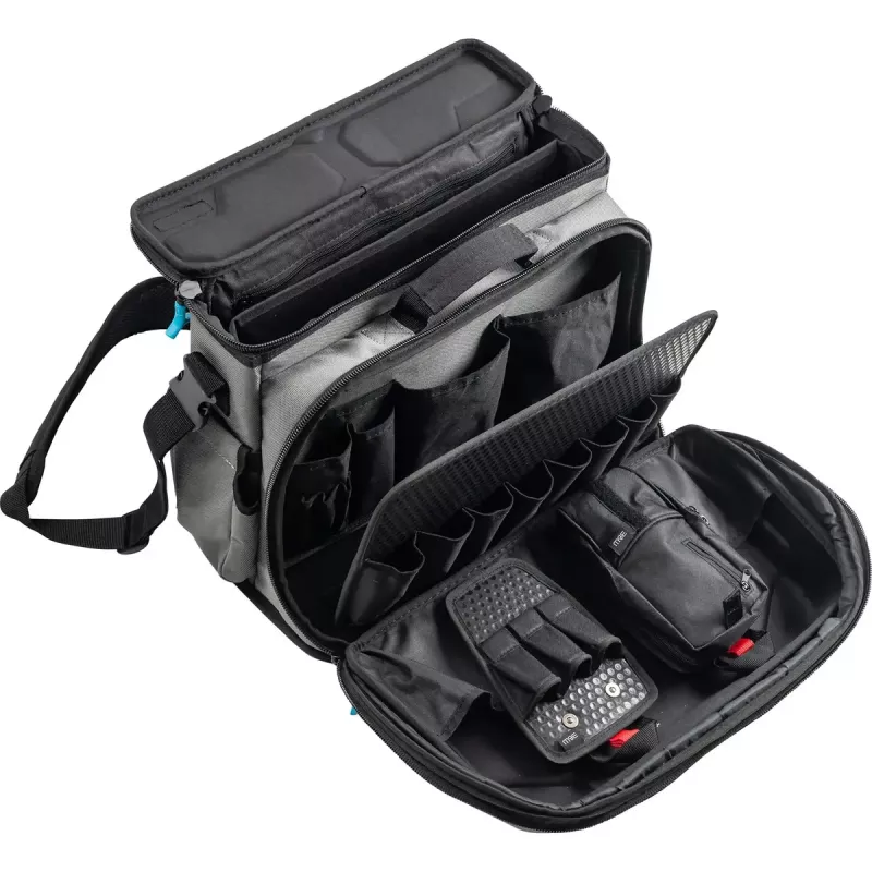Cinturón portaherramientas b&w international con bolsas de herramientas modulares y bolsa de almacenamiento, negro