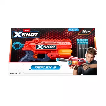Pistola de juguete ZURU XSHOT Excel Reflex 6 Blaster 12 dardos multicolor