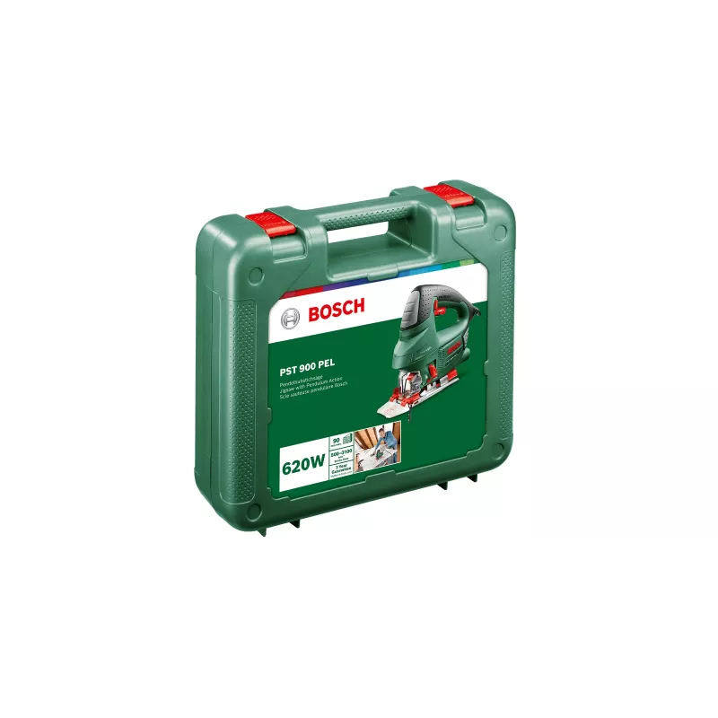 Bosch PST 900 PEL sierra de calar pendular, 620 W, carrera de 23 mm, con maletín, verde/negro