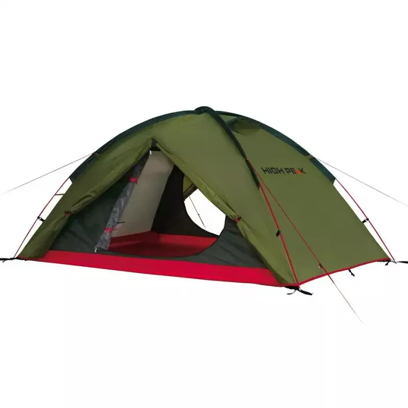 Tienda de campaña High Peak Woodpecker 3 — 3 personas, verde-rojo, modelo N0802