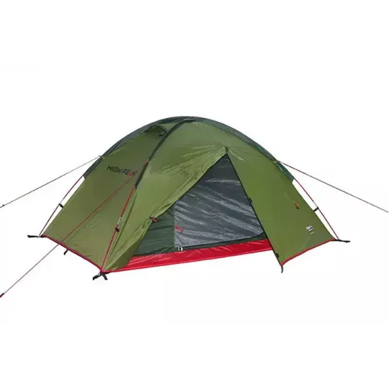 Tienda de campaña High Peak Woodpecker 3 — 3 personas, verde-rojo, modelo N0802