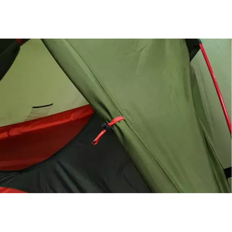 Tienda de campaña High Peak Woodpecker 3 — 3 personas, verde-rojo, modelo N0802