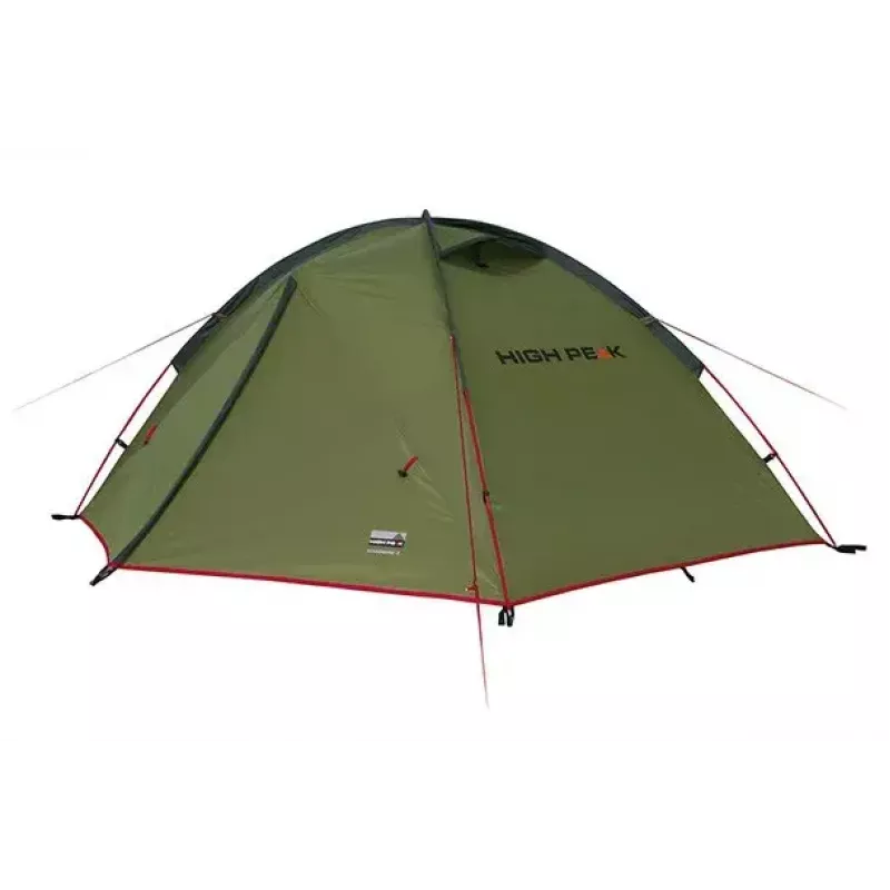 Tienda de campaña High Peak Woodpecker 3 — 3 personas, verde-rojo, modelo N0802