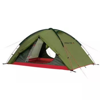 Tienda de campaña High Peak Woodpecker 3 — 3 personas, verde-rojo, modelo N0802