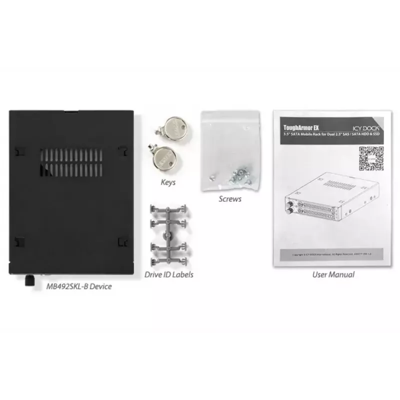 Embellecedor de bahía de unidad Icy Dock MB492SKL-B