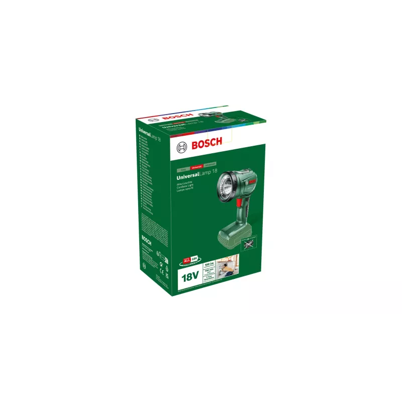 Bosch UniversalLamp 18 negro, verde LED